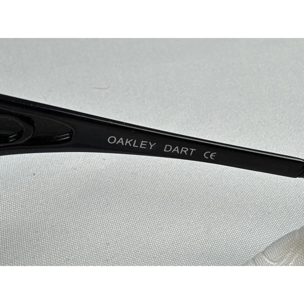 Vintage Oakley Dart Sunglasses Black Gradient Shield Lens Y2K Women Case Bag EUC